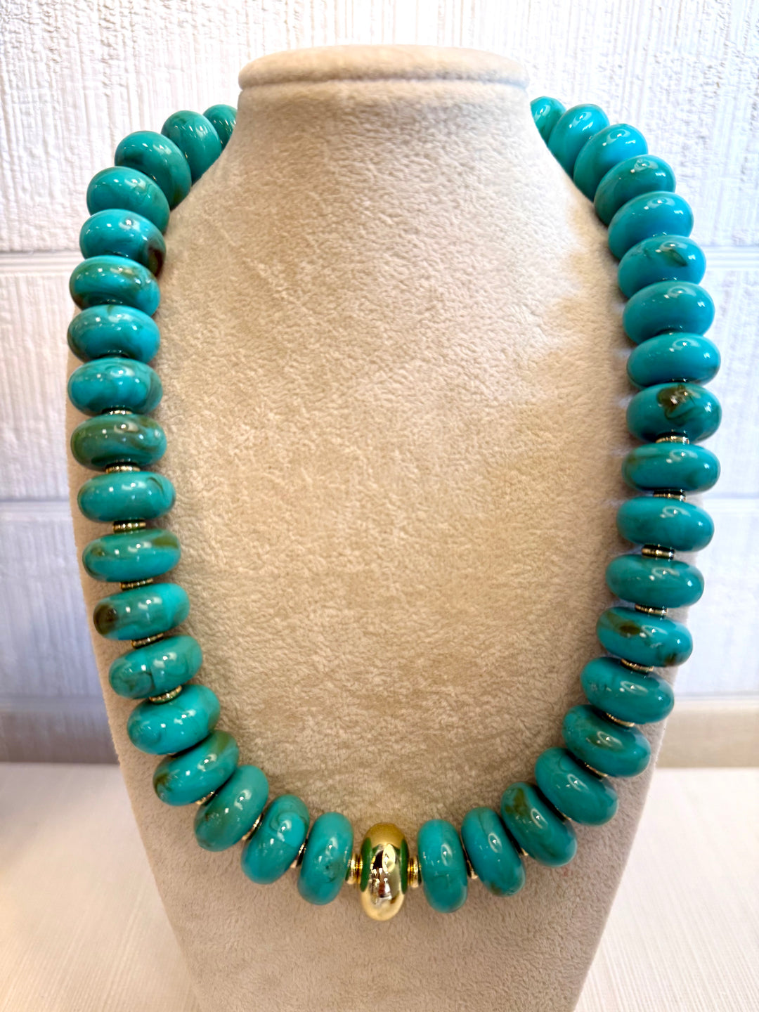 Bubble Necklace With Gold Accent Bead
