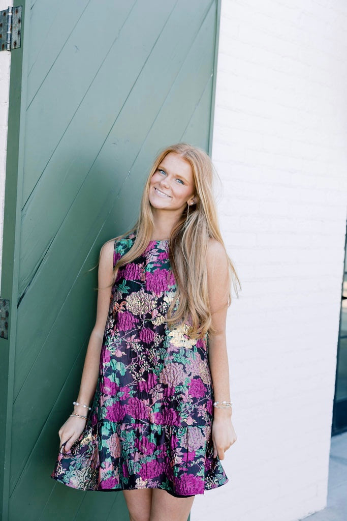 Glitzy Floral Dress