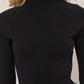 Cropped Mock Neck Turtleneck