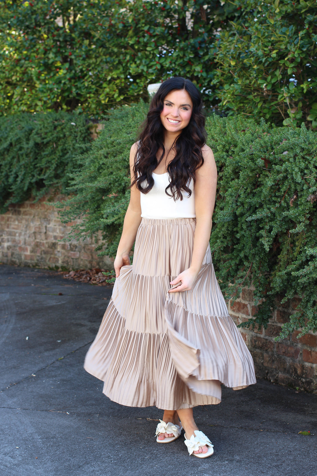 Pleated 3 Tiered Skirt