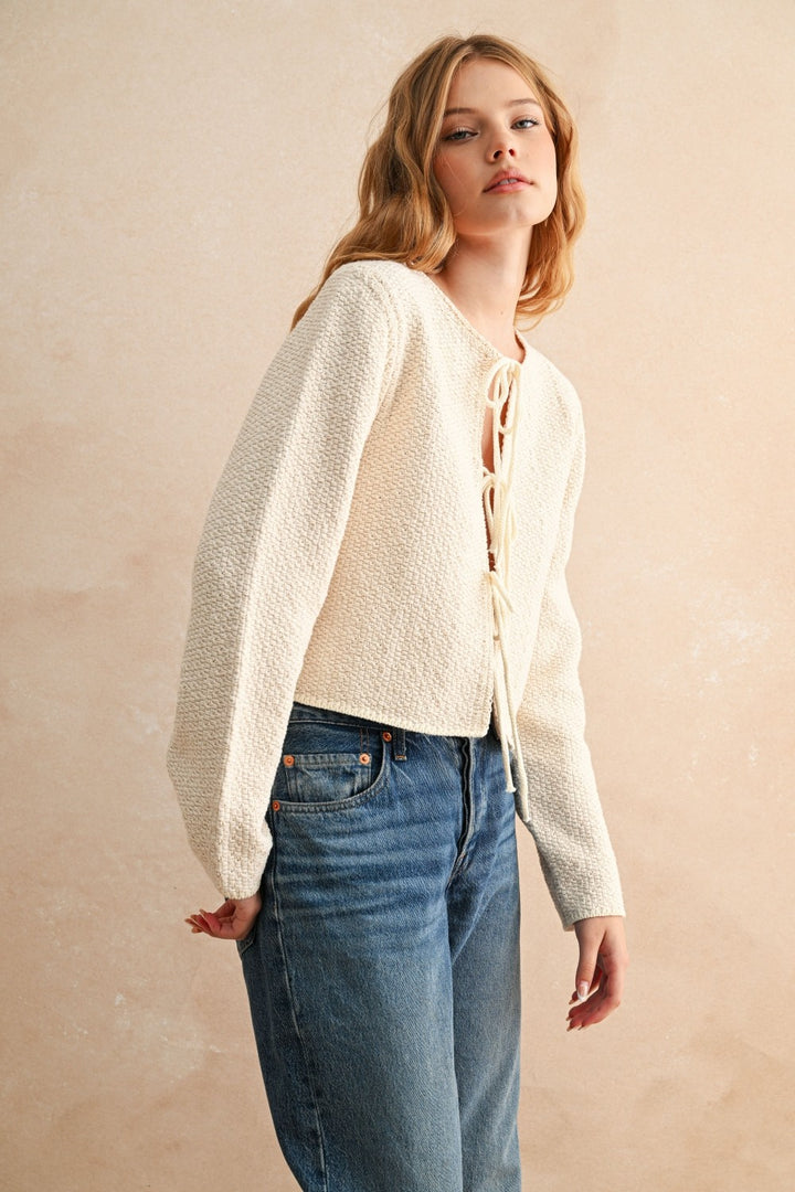 Tied Up Cardigan Sweater