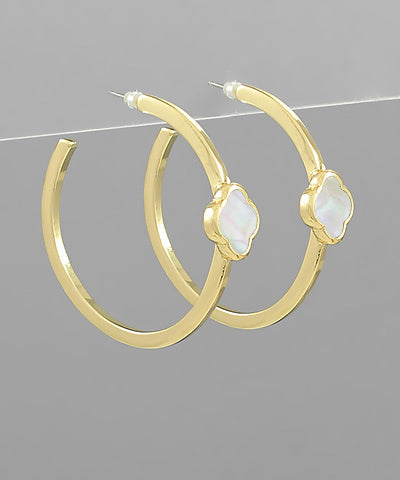 Clover Hoop Earring