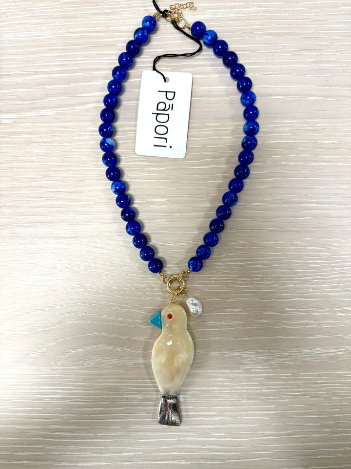 Bird Beaded Necklace