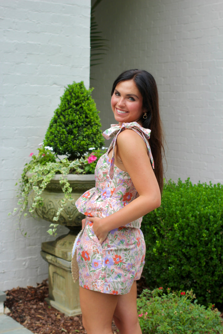 Floral Peplum Set