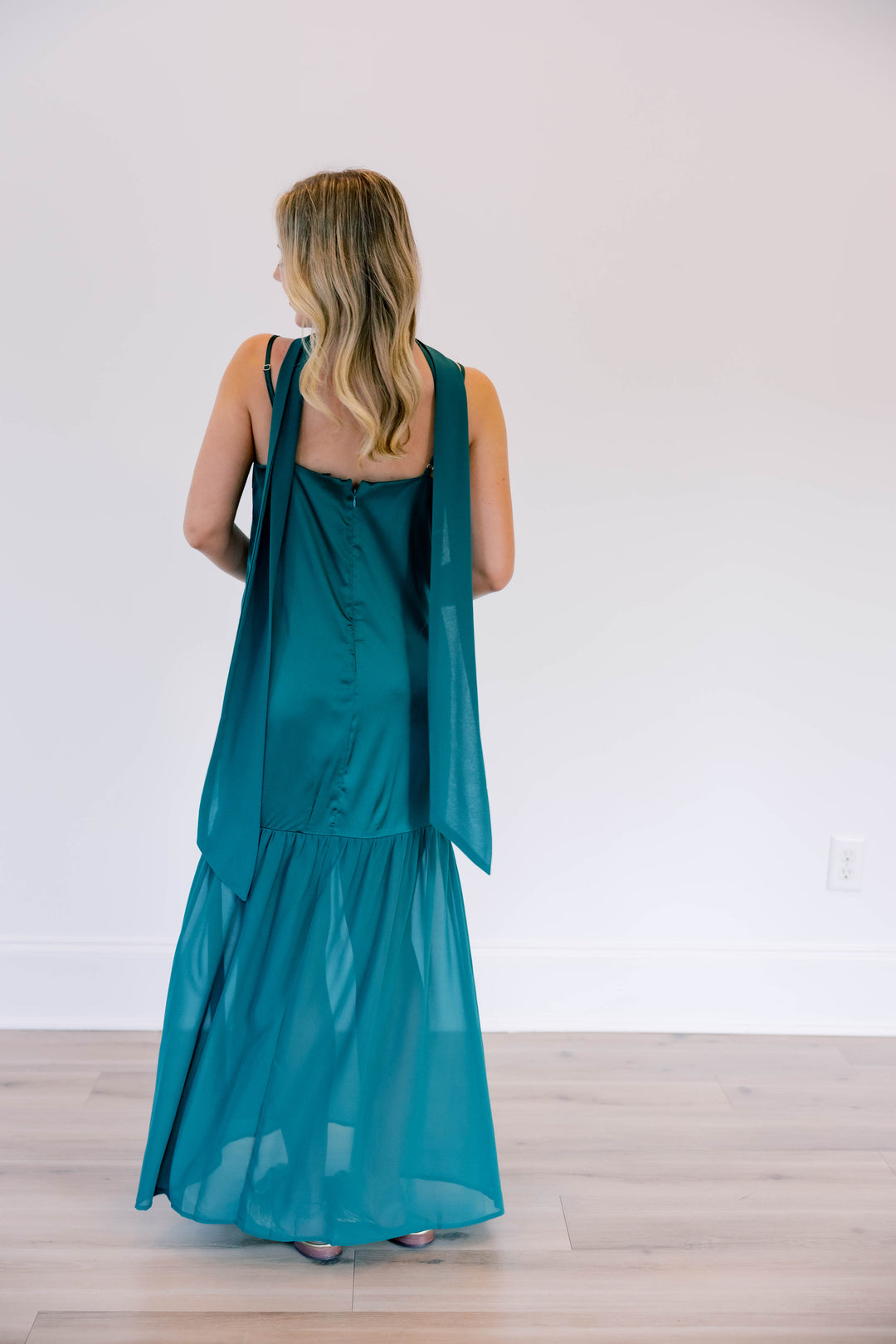 Chiffon Scarf Accent Maxi