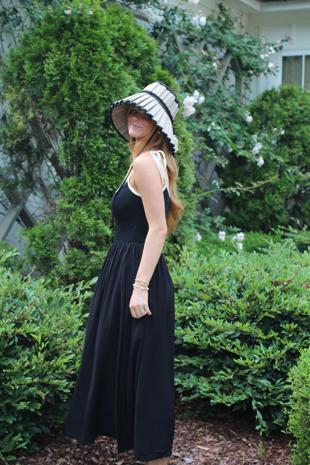 Contrast Tie Mix Media Dress