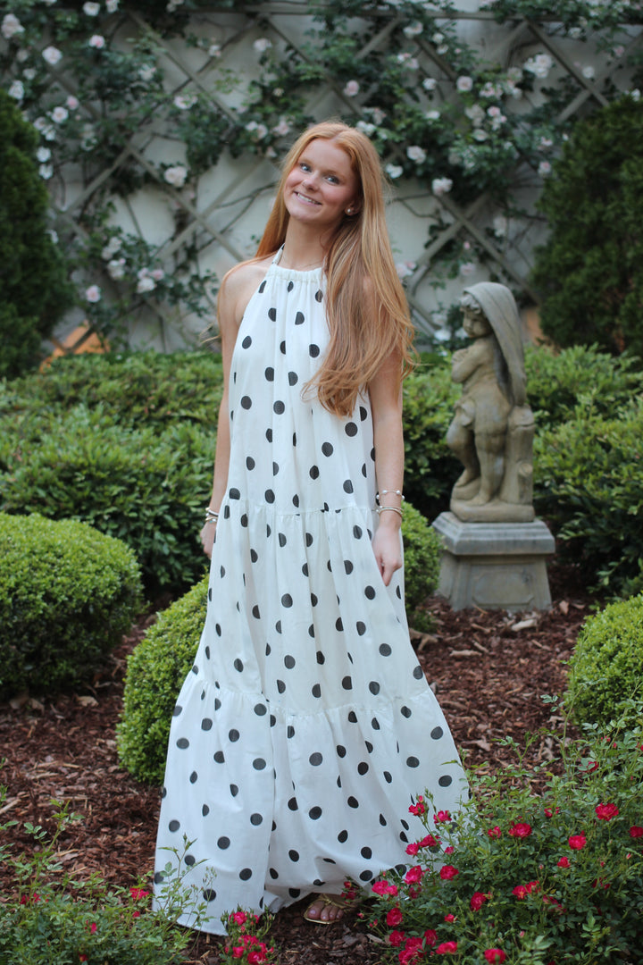 Polka Dotty Halter Dress