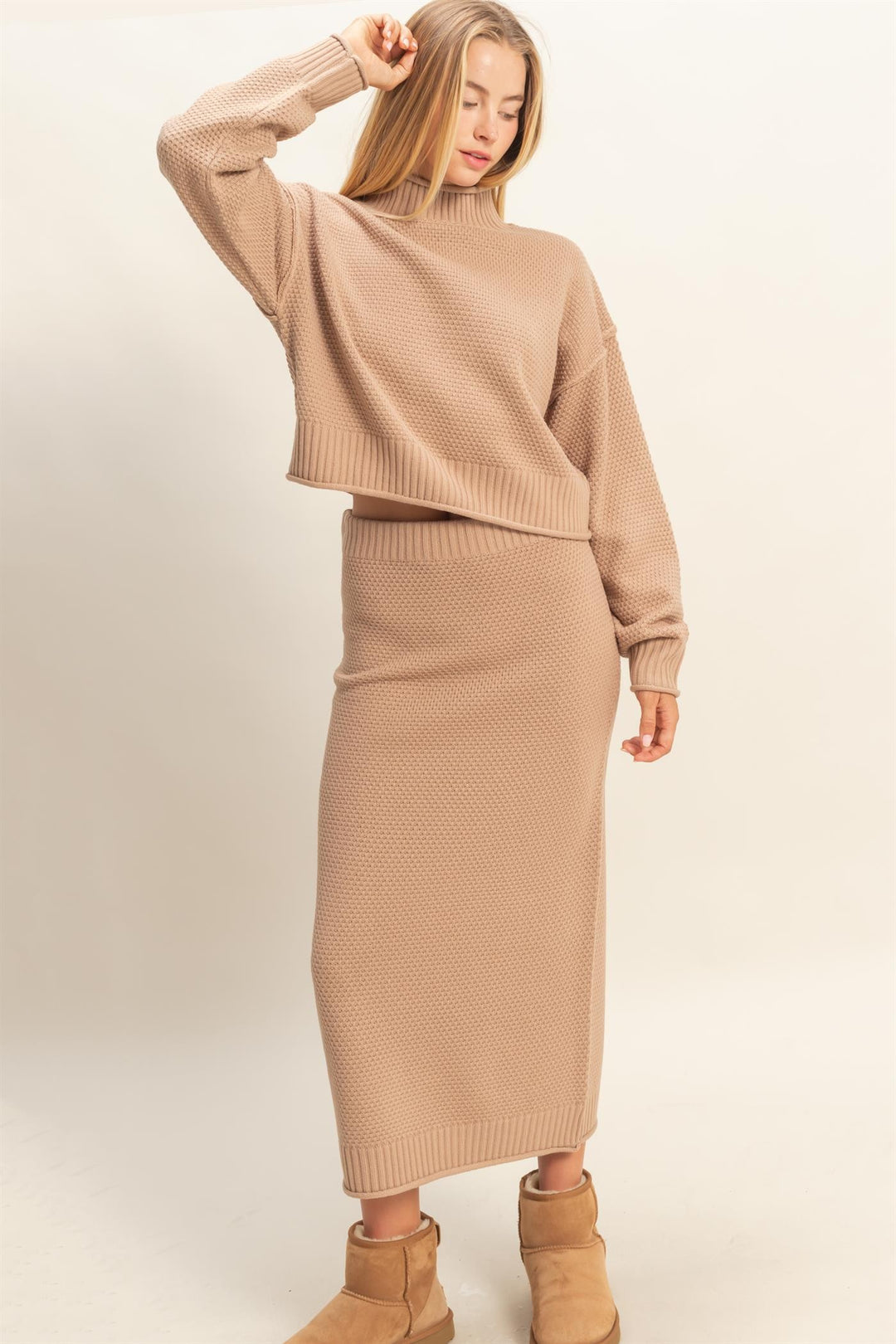 Knit Sweater Skirt Set