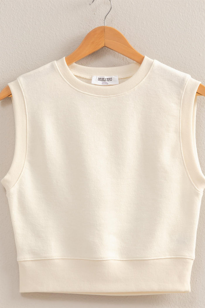 Cozy Sleeveless Sweatshirt Top