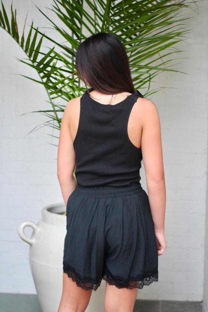 Henley Bow Tie  Tank