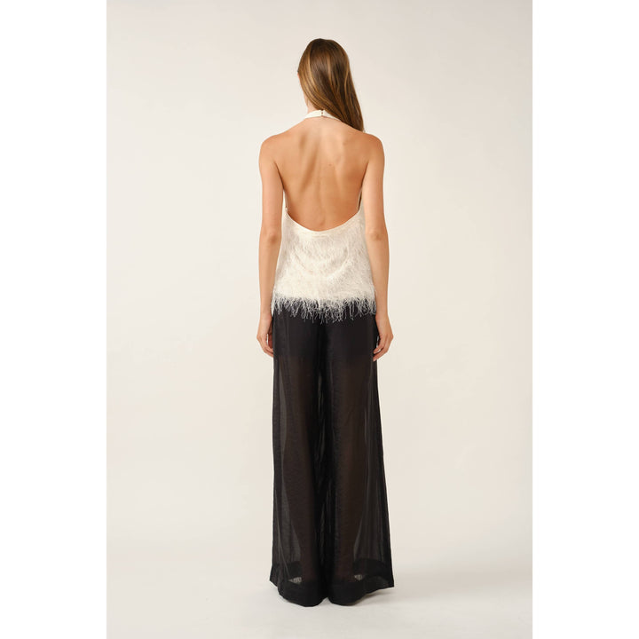 Fawn Top in ivory — open back view