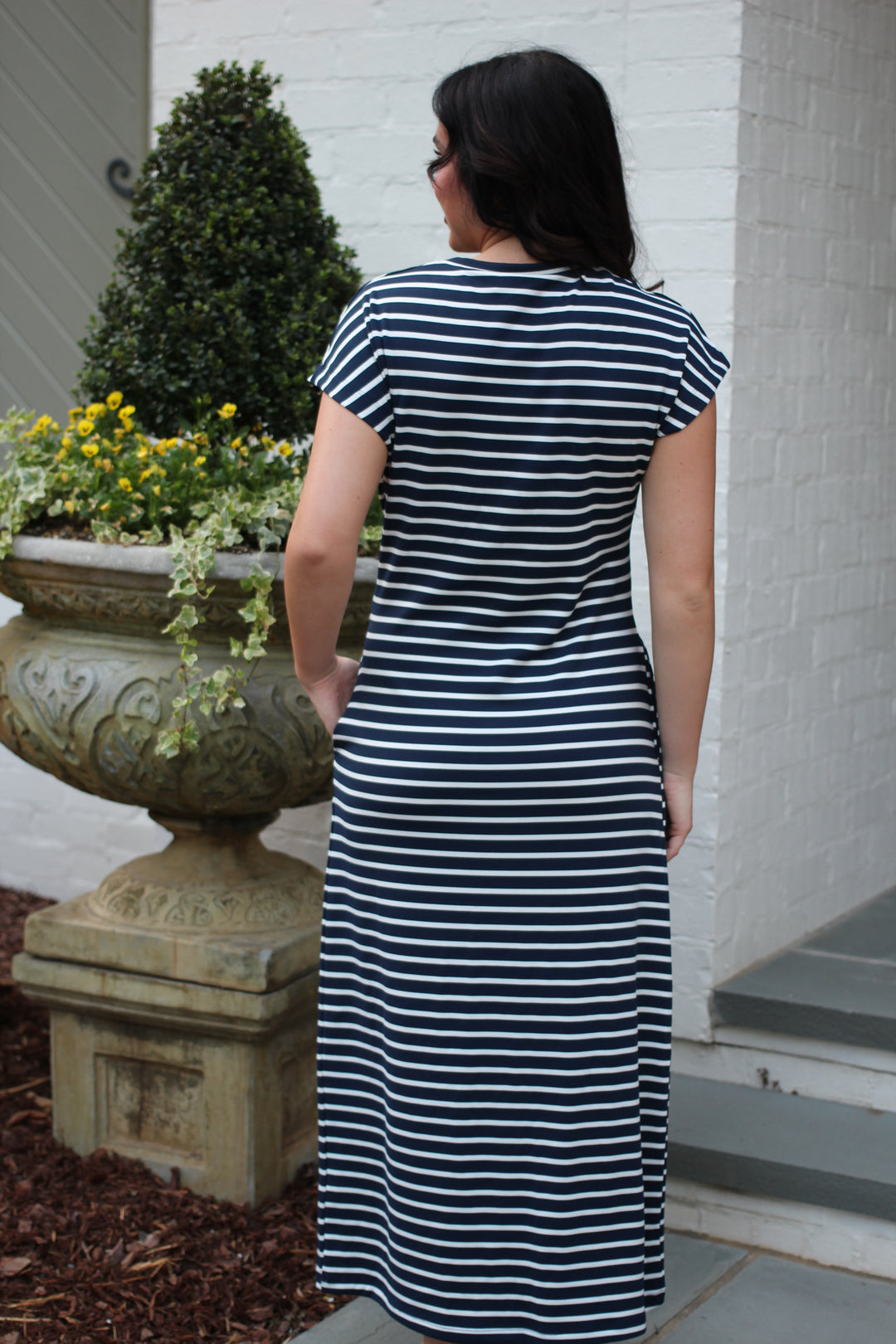 Nautical Tie Midi Dress