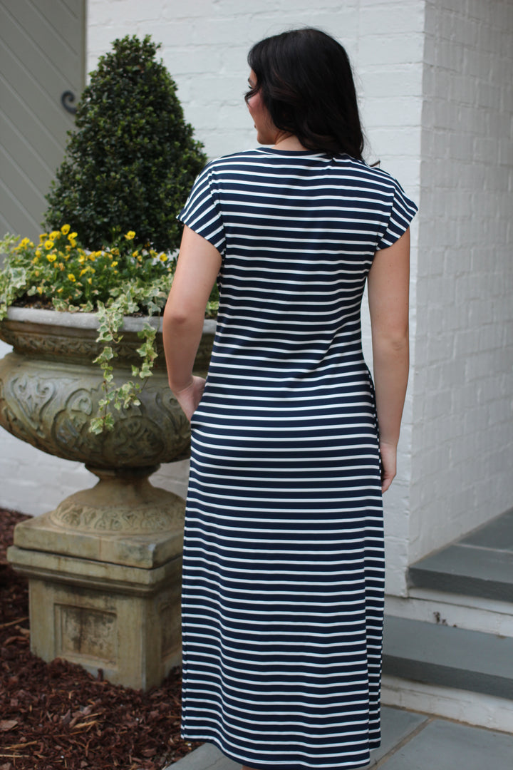 Nautical Tie Midi Dress