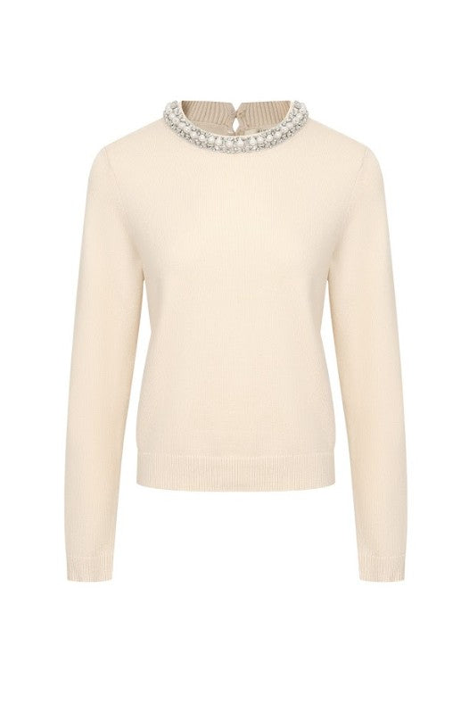 Pearl Neck Sweater