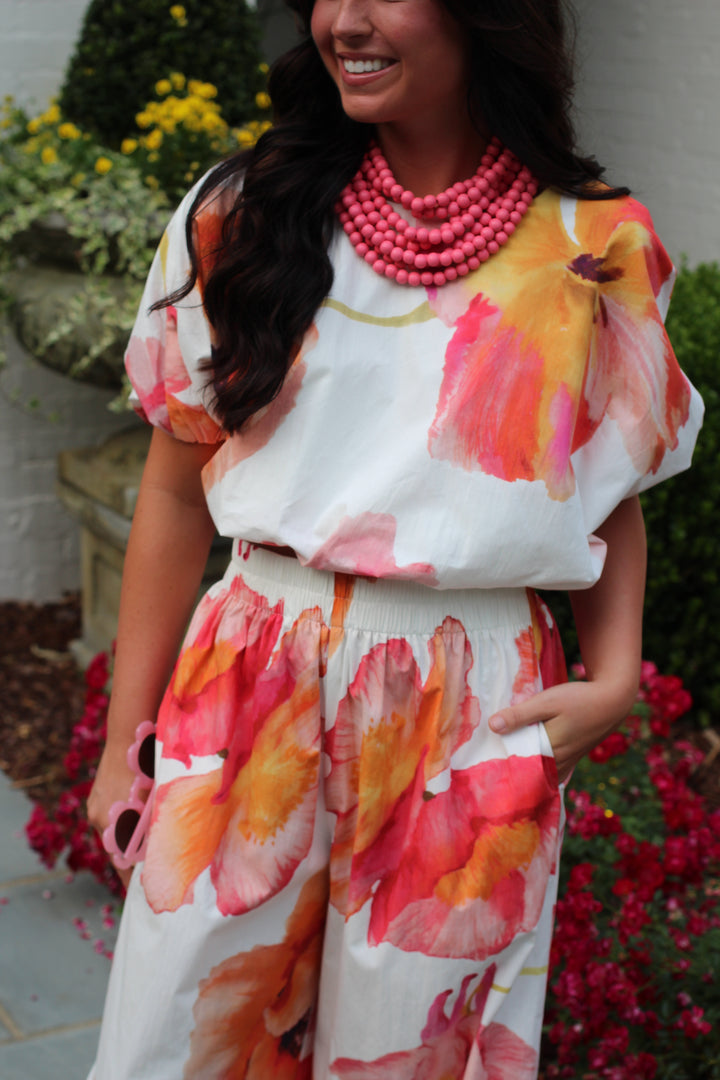 Floral Statement Pants Set