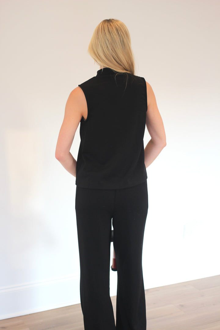 Sleeveless Mock Neck Set