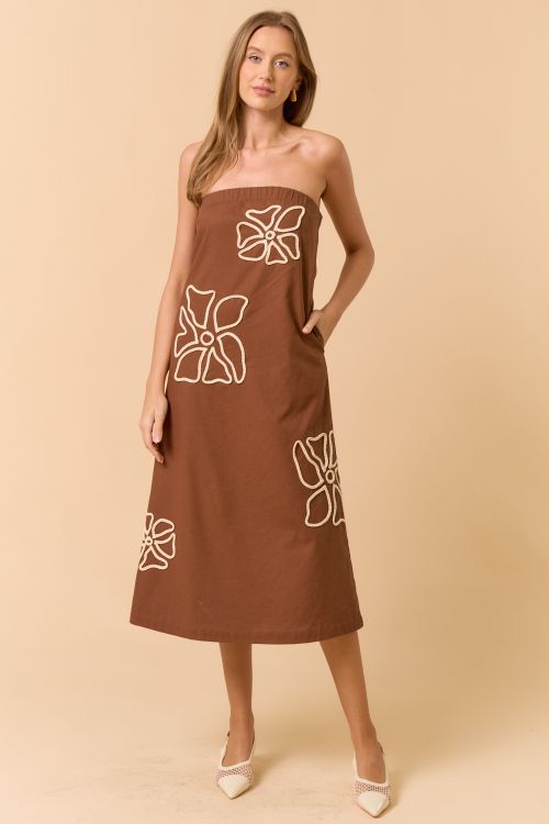 Tanned Flower Dress