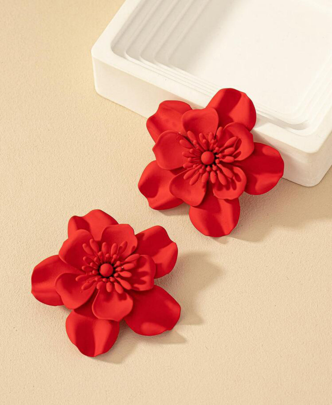 Statement Flower Stud Earrings