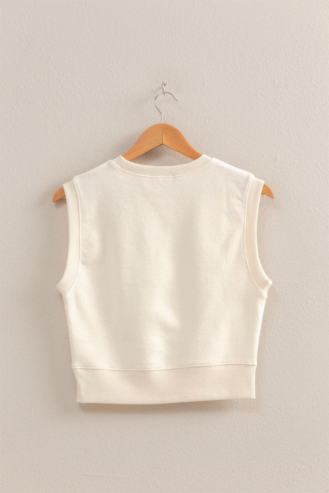 Cozy Sleeveless Sweatshirt Top