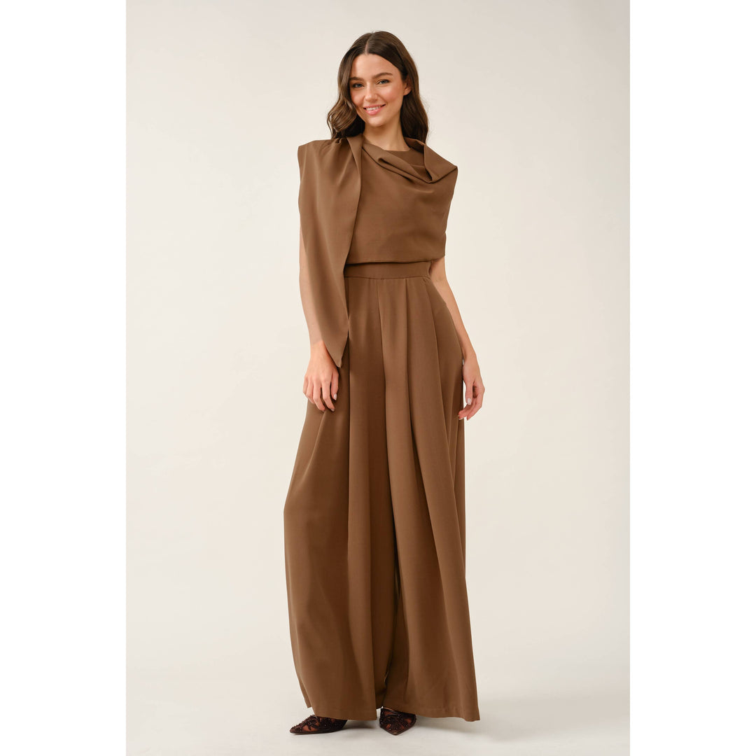 Margaux Jumpsuit in Brown - INA IRO91469