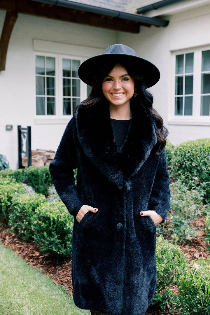 Faux Fur Sweater Jacket