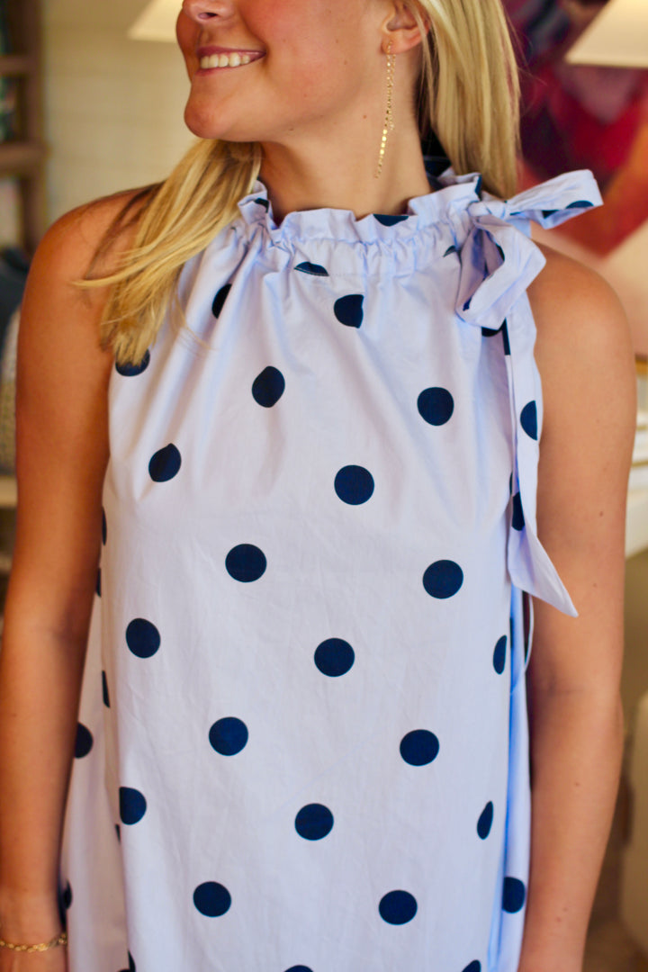 Dotty Shoulder Bow Dress