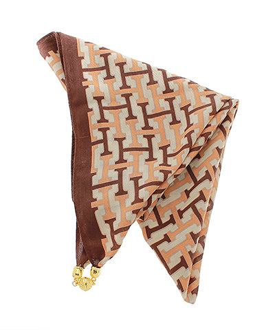 Metal Magnet Alphabet Print Scarf Necklace
