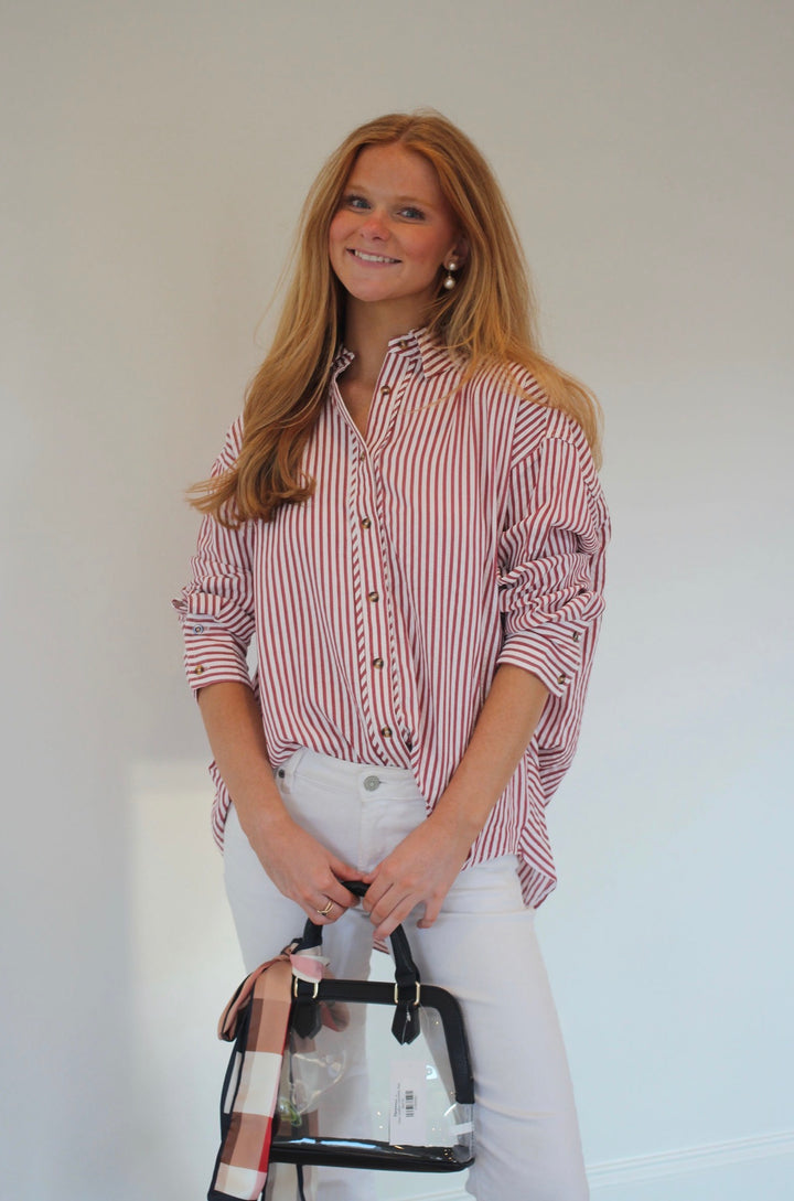 Rosewood Seersucker Top