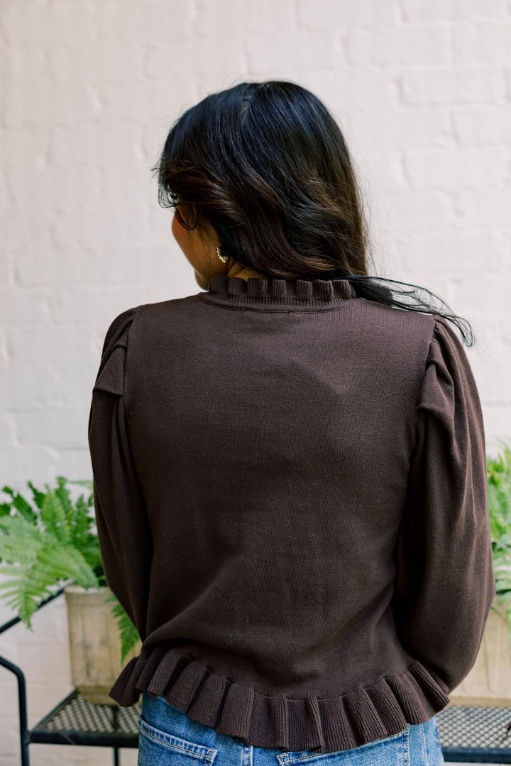 Ruffle Cardigan