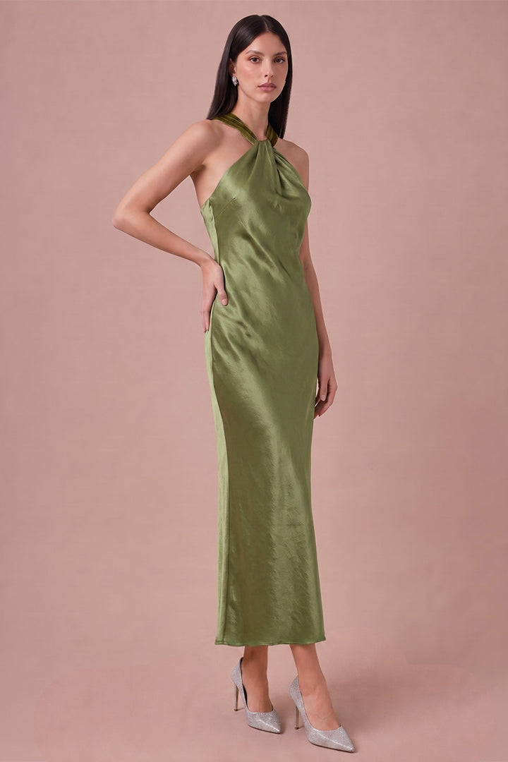 Isabelle Dress in Light Olive