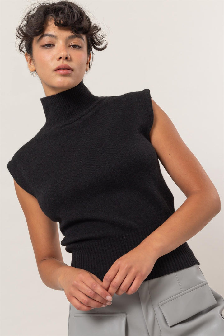 Classic Cap Sleeve Turtleneck