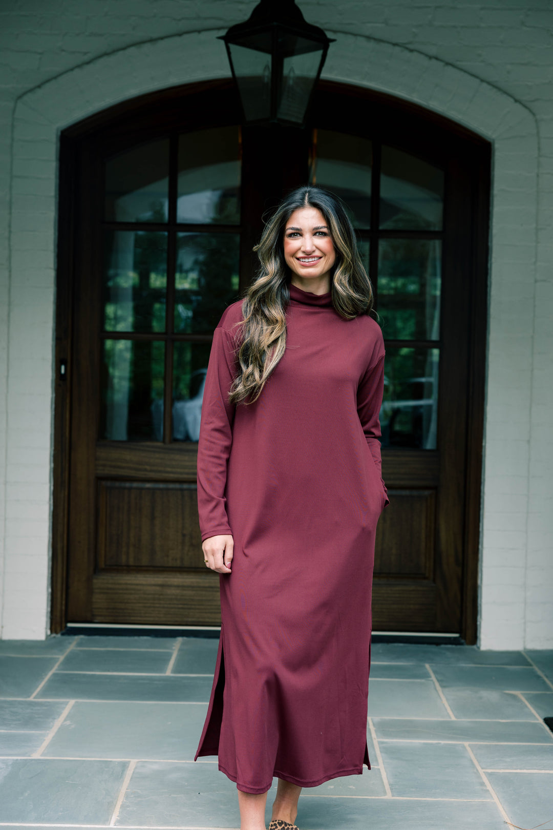 turtleneck jersey dress Turtleneck Jersey Dress