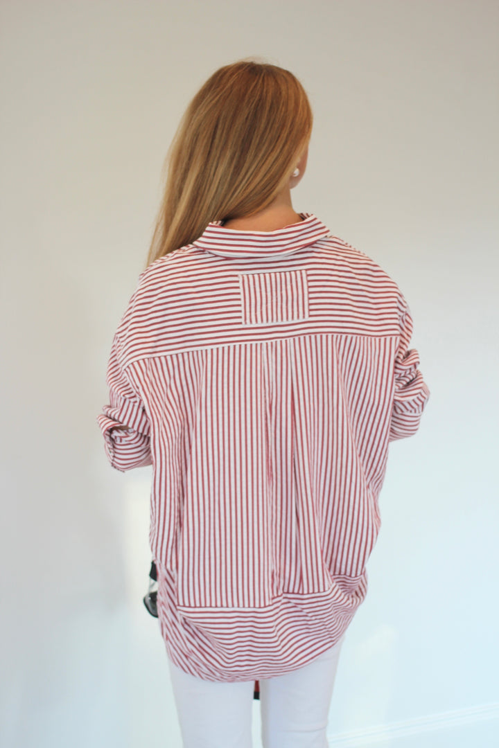 Rosewood Seersucker Top