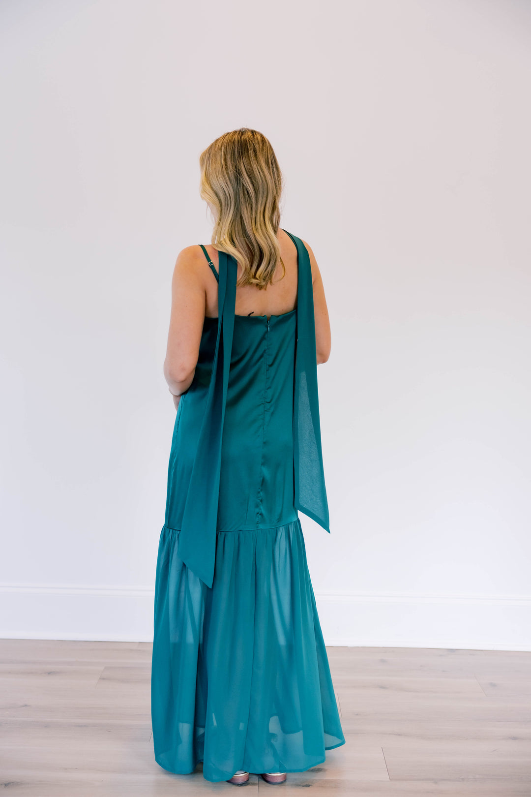 Chiffon Scarf Accent Maxi