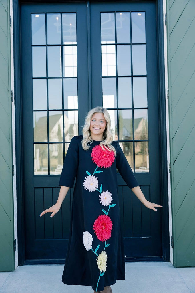 Aster Long Sleeve Midi Dress