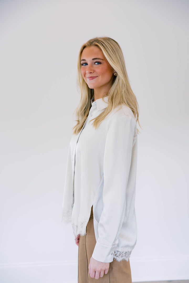 Uma Lace Trim Blouse