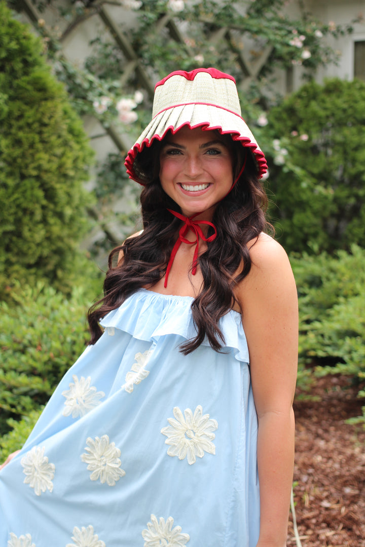 Embroidered Flower Flowy Maxi Dress