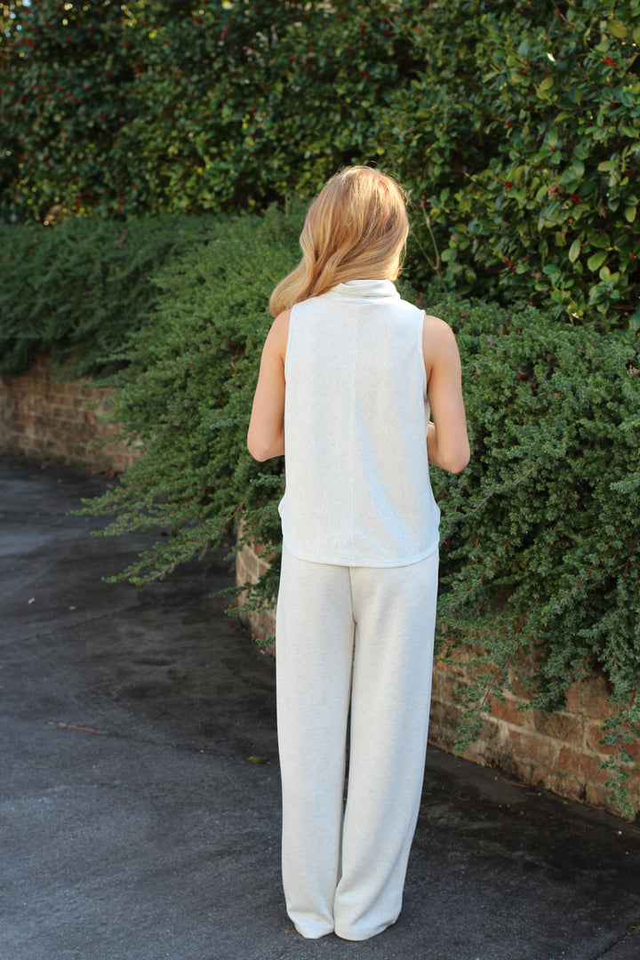 Lux Scuba Mock Neck Sleeveless Set