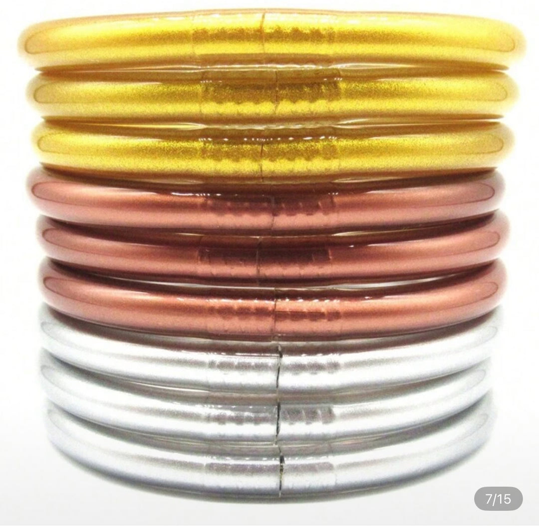 Mixed Metal Bendable Bracelet Bundle