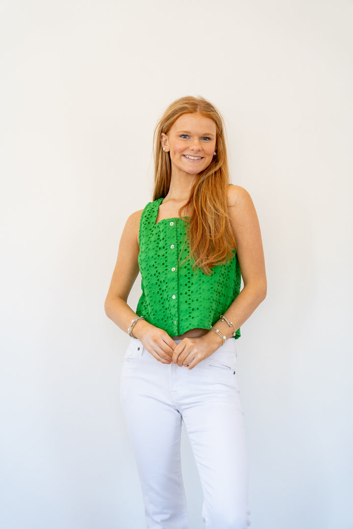 Polly Eyelet Top