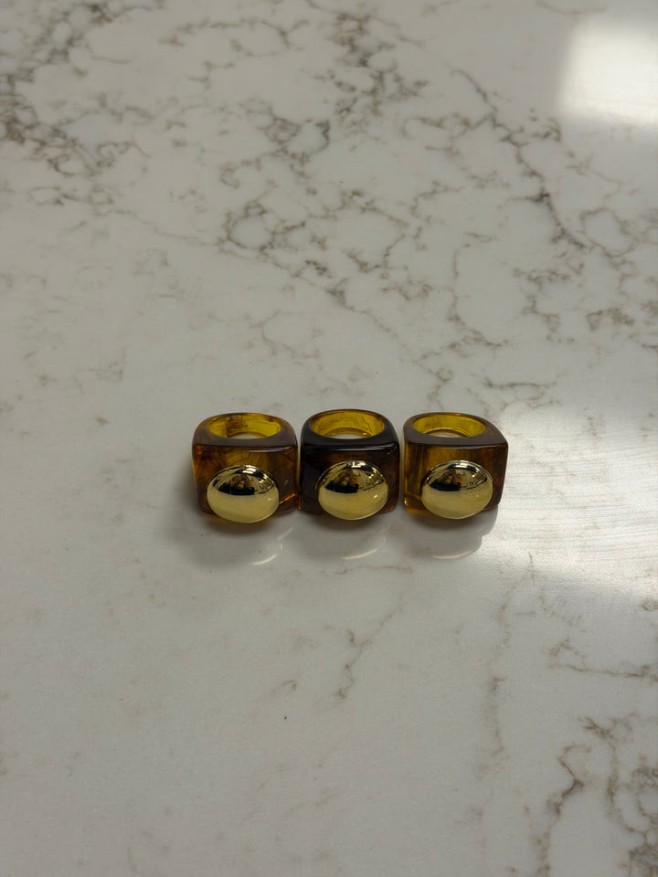 Chunky Gold Accent Ring