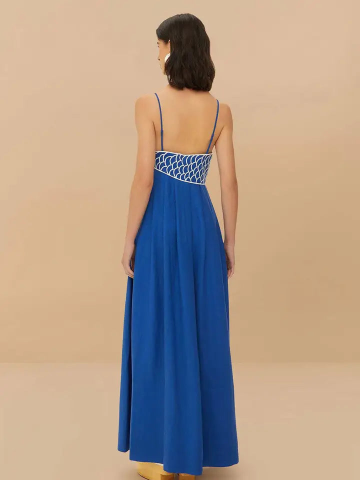 blue fish dress Rodeo FARM RIO ACTIVE