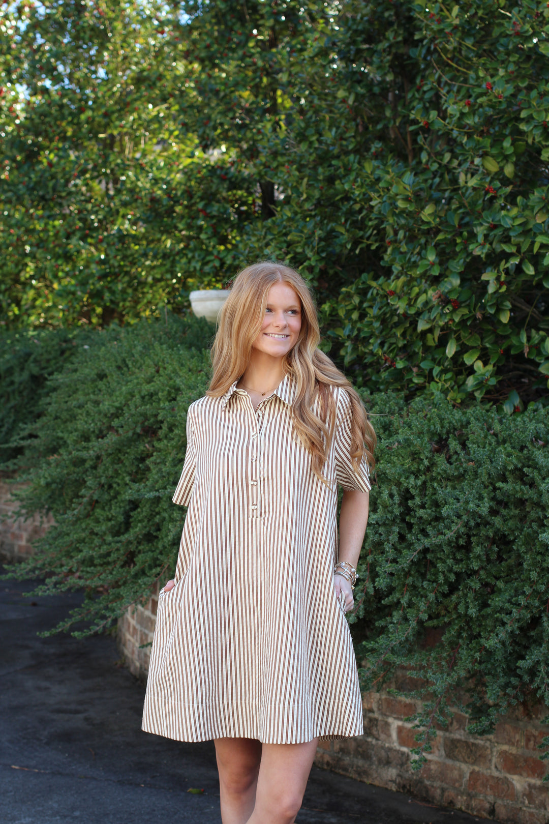 Striped Shirt Dress