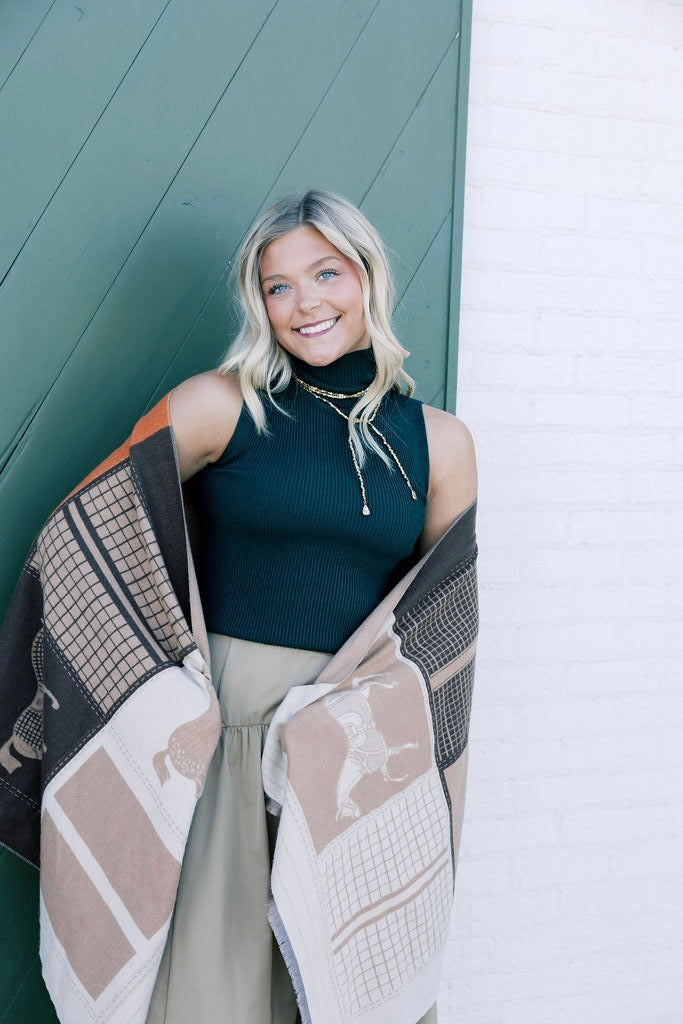 Mia Sleeveless Mock Neck Top