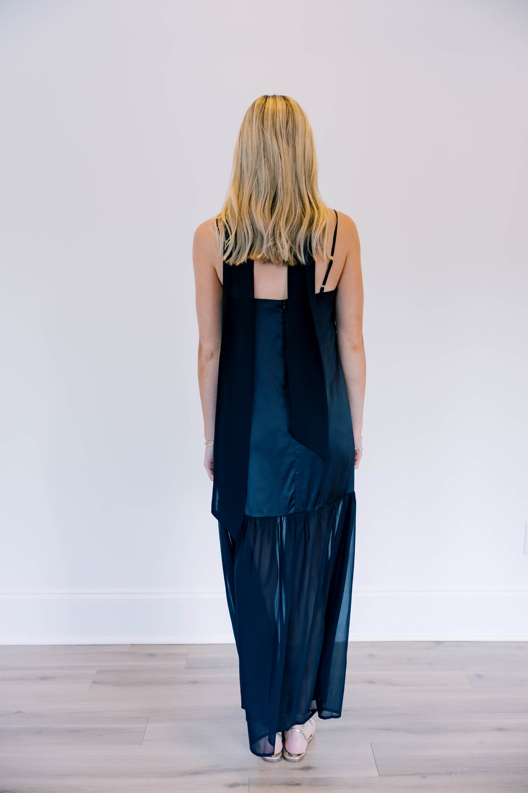 Chiffon Scarf Accent Maxi