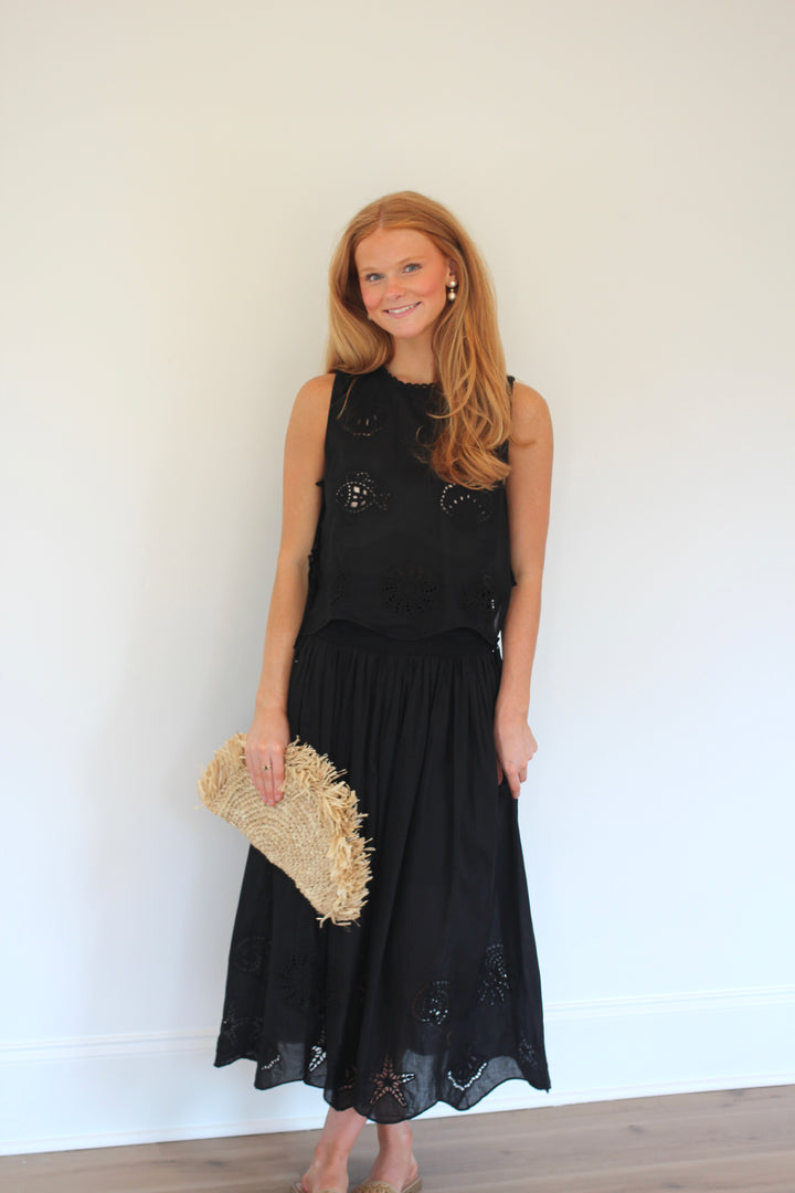 Nautical Eyelet Smocked Set