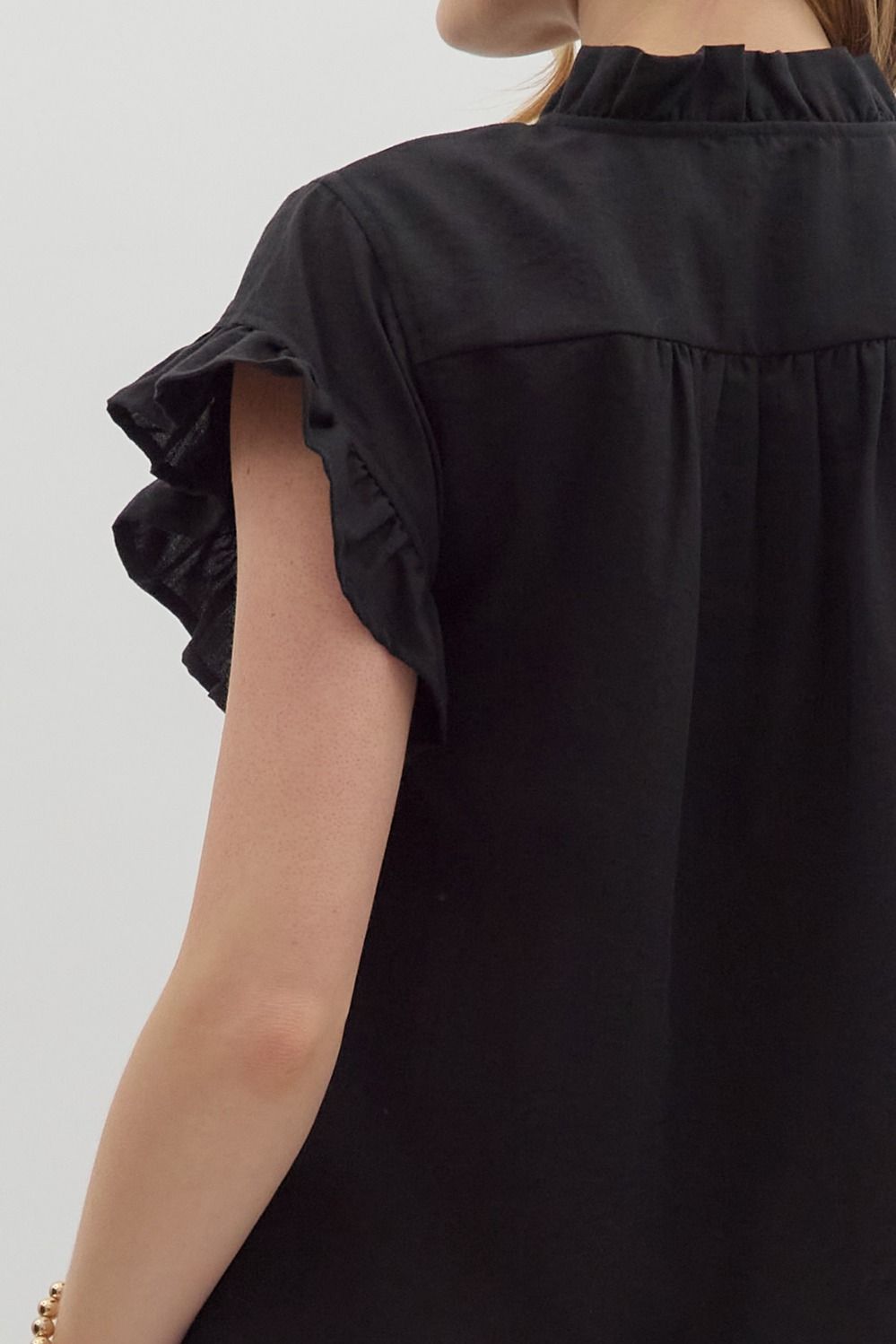 Ruffle Button Down Top