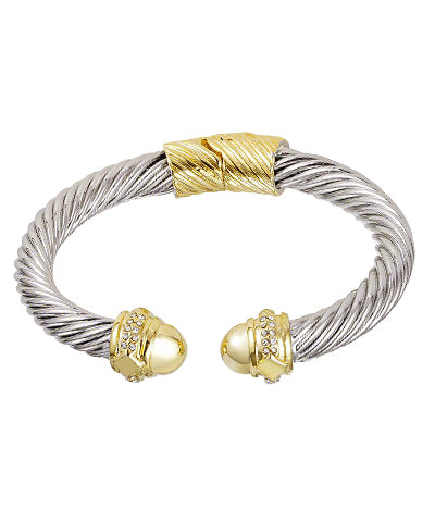 Two-tone Cable Fashion Cuff