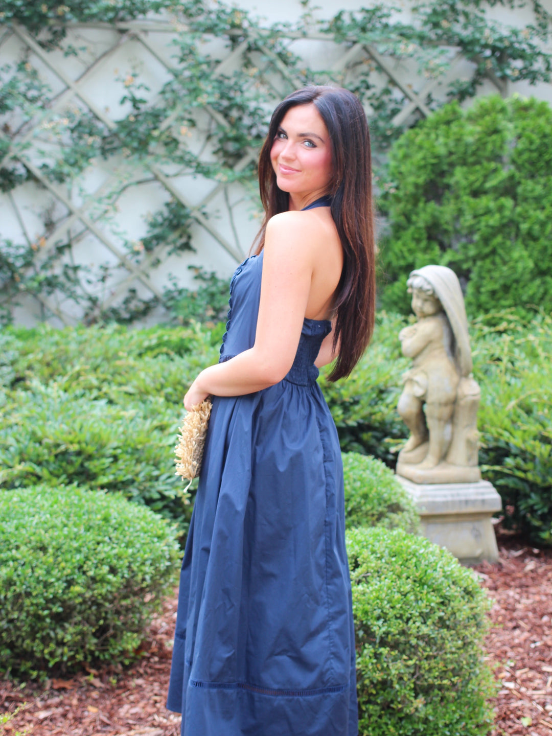In The Navy Halter Dress