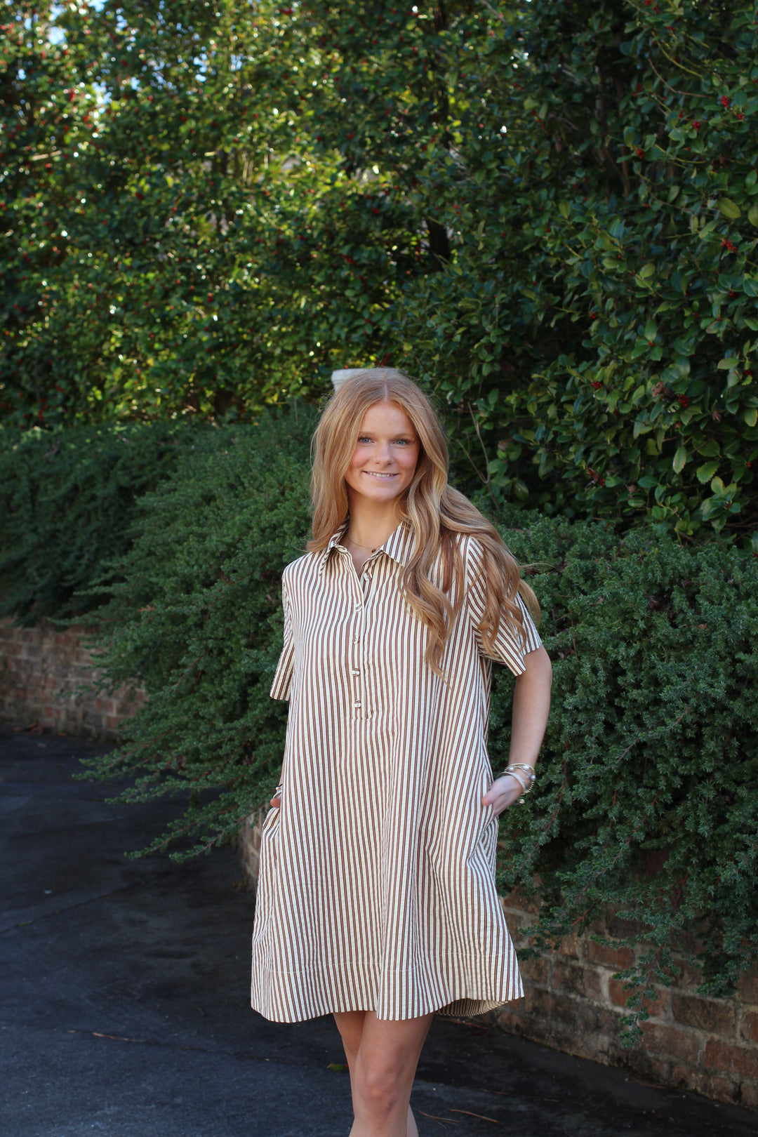 Striped Shirt Dress